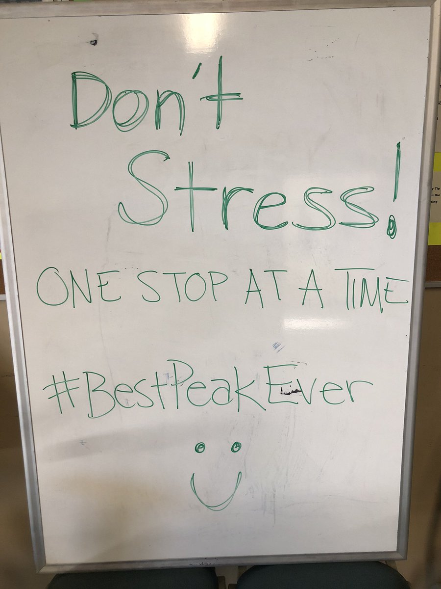Don’t let the stress get to you!!! Make good choices, Dermott. The message today: one stop at a time; don’t get overwhelmed. #BestPeakEver <a href="/deterjeets45/">DJWoodson45</a> @dantefoxups
