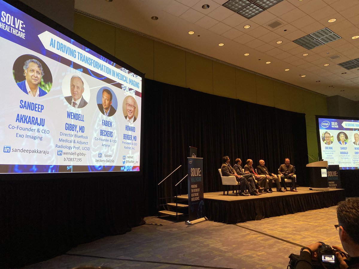 NovaradCorp's tweet photo. The real promise of #AI as a physician is its potential to help us consume and make sense of a massive influx of data in #healthcare. —Dr. Wendell Gibby #RSNA19 #intelIOT #intelSOLVE https://t.co/zry34KfVah