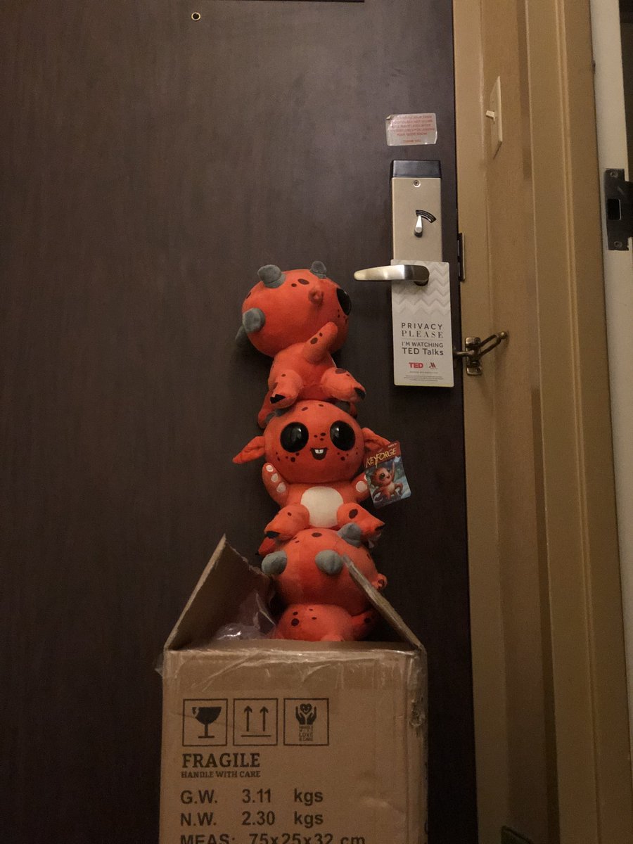 FFGOP's tweet image. Surprising surveillance footage from inside the room shows that the creatures appear to have learned how to work together and may be able to open doors.  We recommend gamers in the Philadelphia area be on the lookout! It&apos;s unknown what the creatures want. #keyforge #PAXUnplugged