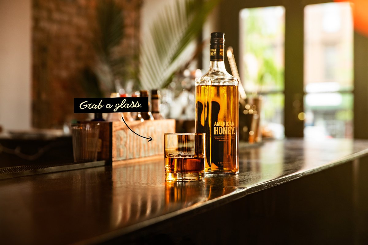 Real honey, real bourbon -all you need is a glass.