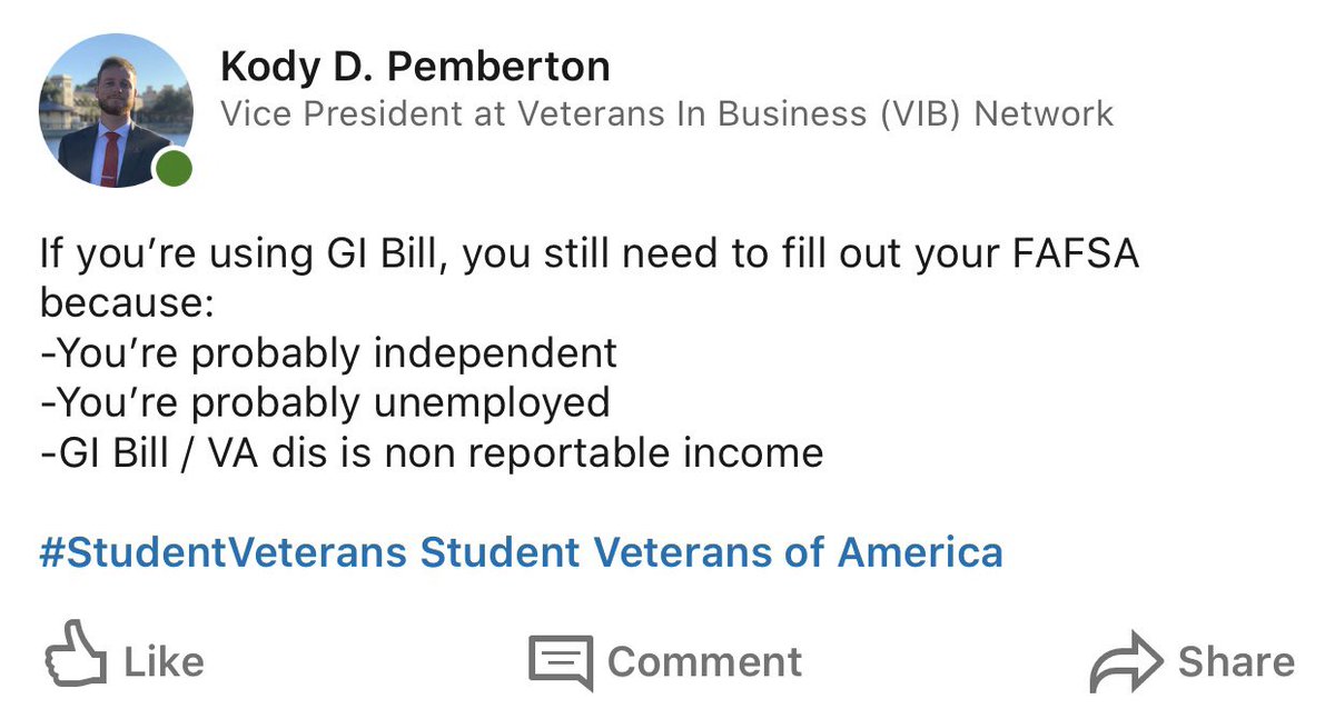 UA Campus Veterans tweet media