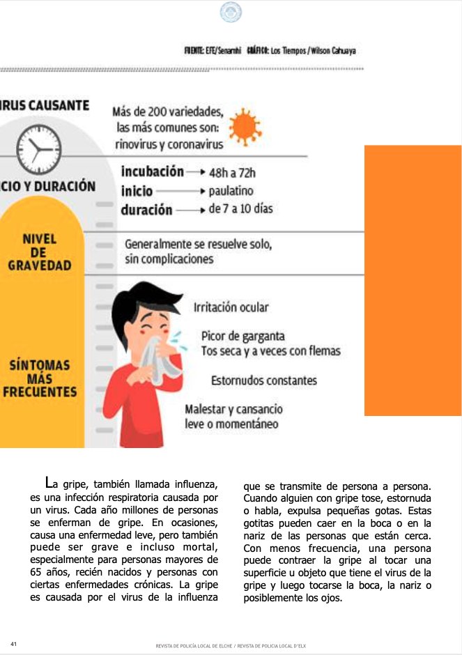 policiaelche's tweet photo. Interesante artículo de @Prote_Elche sobre la Gripe, qué es y cómo prevenir. Puedes leerlo entero en la revista de este mes.
#RevistaPLE
• https://t.co/7boOs0f4MF
Ediciones anteriores:
• https://t.co/y6rO9QKd7Q https://t.co/9SrrfK7sCt