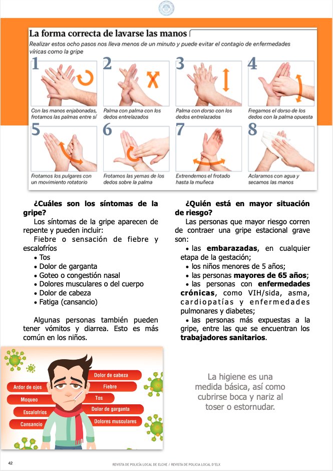 policiaelche's tweet photo. Interesante artículo de @Prote_Elche sobre la Gripe, qué es y cómo prevenir. Puedes leerlo entero en la revista de este mes.
#RevistaPLE
• https://t.co/7boOs0f4MF
Ediciones anteriores:
• https://t.co/y6rO9QKd7Q https://t.co/9SrrfK7sCt