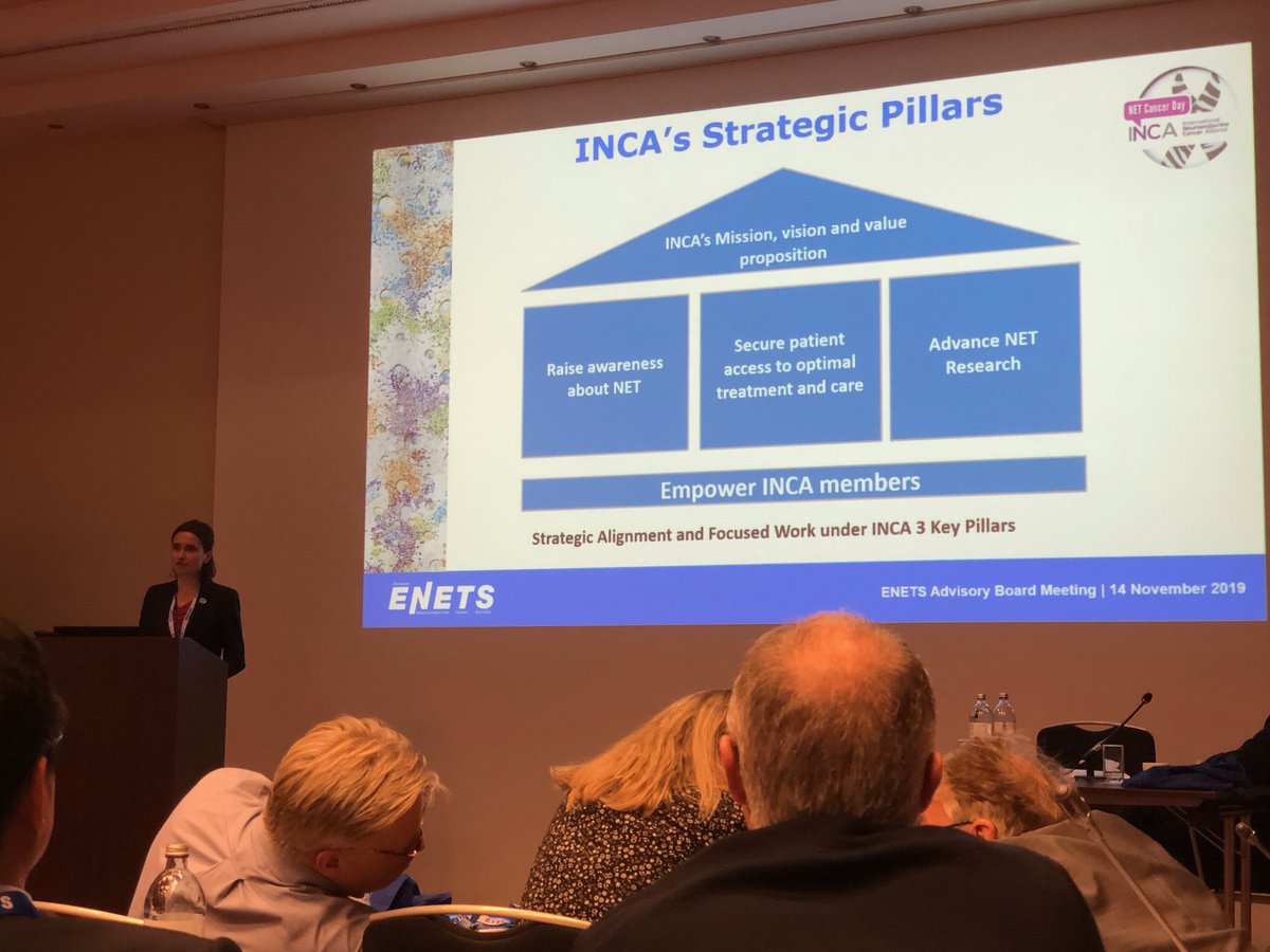 INCA’s success record in 2019 was showcased at the ENETS Advisory Board in Vienna where the leading international NET experts discussed ways to improve NET care, advance practice-changing research with patient involvement #LetsTalkAboutNETs incalliance.org/inca-success-r…