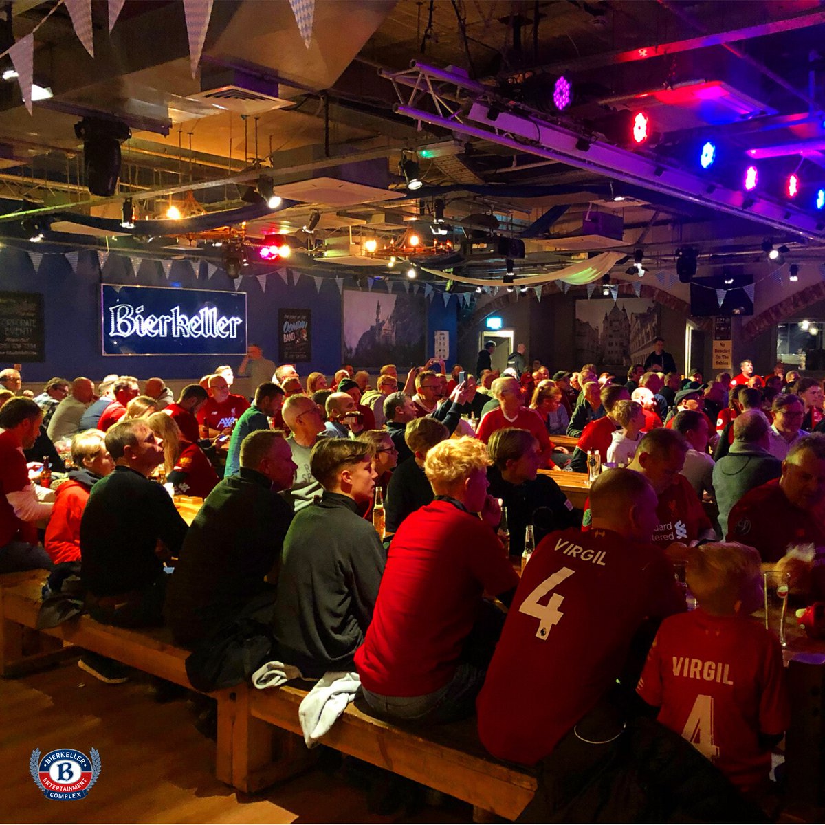 These LFC fans are ready... are you? 

Derby Day is Here!!🔴🔵

Liverpool V Everton 

Showing today at 8:15PM ⚽️🎥

#derby #bierkeller #liverpool #everton #lfc #reds #toffees #football #like
