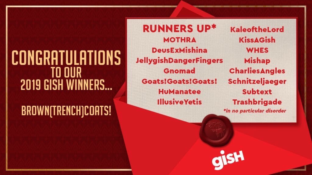 chaedesis's tweet image. Congrats to the @GISH winners and all the runners up! I am so proud and happy that my team made runners up @jellygish! We worked so hard to be here we are!