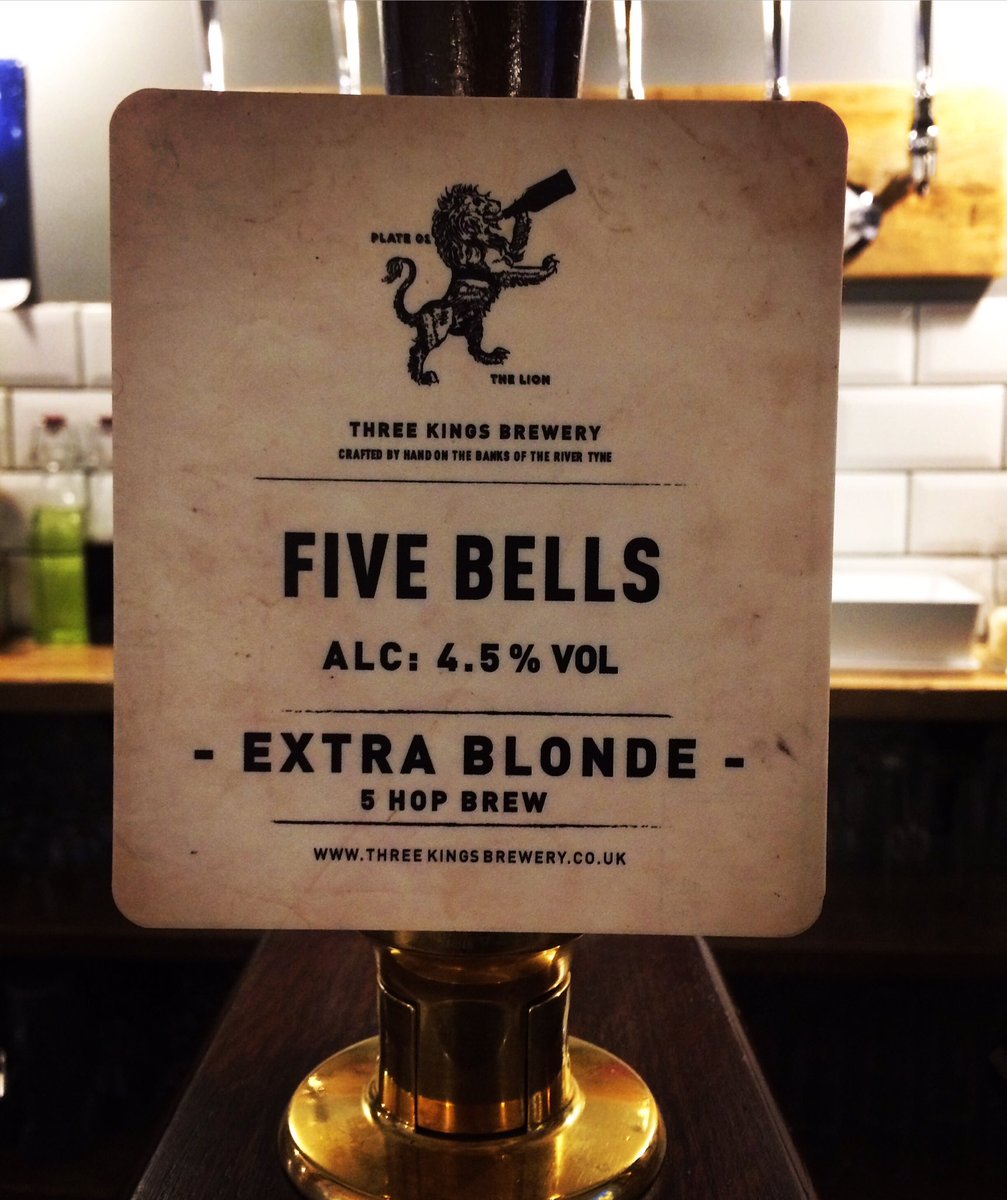 New on cask <a href="/threekingsbeer/">Three Kings Brewery</a> Five Bells. An extra blonde ale featuring 5 hops from 5 different countries!