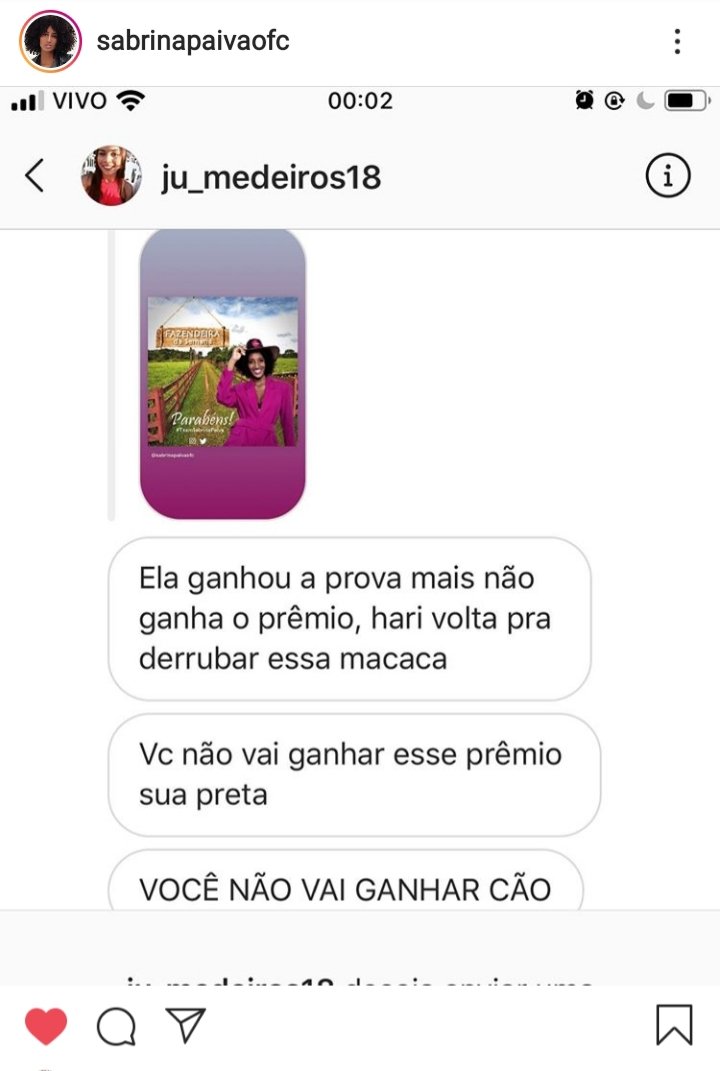 BarbieMurcha's tweet photo. Tem certeza que essas torcidas sabem o que estão realmente fazendo? Vocês não são só mal educados, burros, grosseiros, vocês são RACISTAS e, ainda pior, estão tirando o prêmio dos seus FAVORITOS e entregando na mãos da 1° Mulher Negra à ganhar o Reality #AFazenda11 RACISTAS!🤮 https://t.co/1TkRnbndHq
