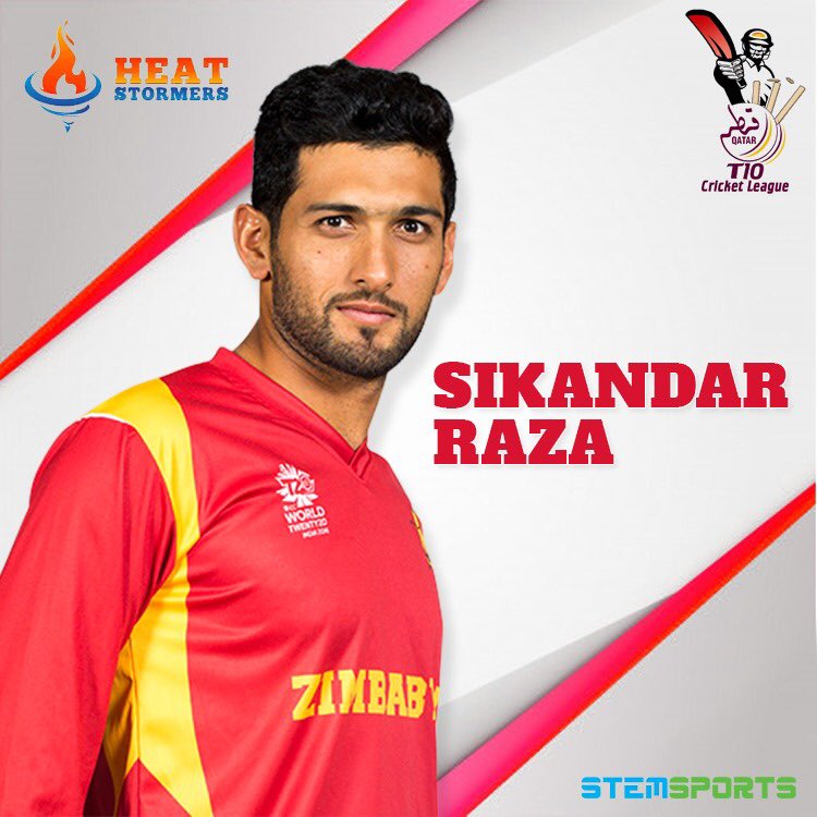 Stemsports1's tweet photo. Sikandar Raza will be part of the Heat Stormers in the inaugural Qatar T10 League !
#Cricket #QT10 #Qatar #T10 #HeatStormers #Deals #StemSports https://t.co/fFo1l30kt1