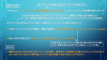 Repeated Sprint Training 反復スプリントトレーニング の実践 Keisuke Matsumoto Note