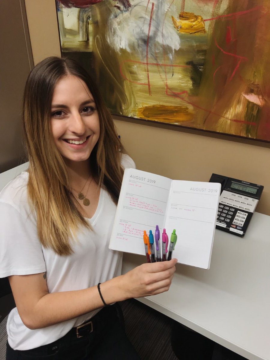 thecegroup's tweet photo. Our Administrative Project Coordinator, Nicole's #FavoriteThing is her daily planner! She color coordinates to organize each department at CE. Whether it be our events, integrated communications or DMC teams, and even Goods Collective, Nicole is in the know! 
📒🖍️🗂️
#CEevents https://t.co/xYivznUtfM
