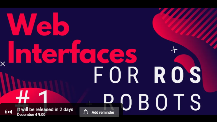 _TheConstruct_'s tweet photo. LAST CALL for our new video series and LIVE CHAT - Today at 6pm CET
**Developing Web Interfaces For #ROS #Robots - Ep 1: Introduction to #ROSBridge Server**
https://t.co/vB493pKVzt
#GoROS #LearnROS #robotics https://t.co/WUI2vcn5Xw