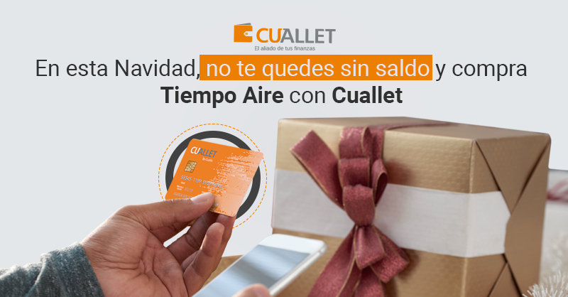En esta navidad, no te quedes sin saldo y compra Tiempo Aire con #Cuallet 😉🎁📲