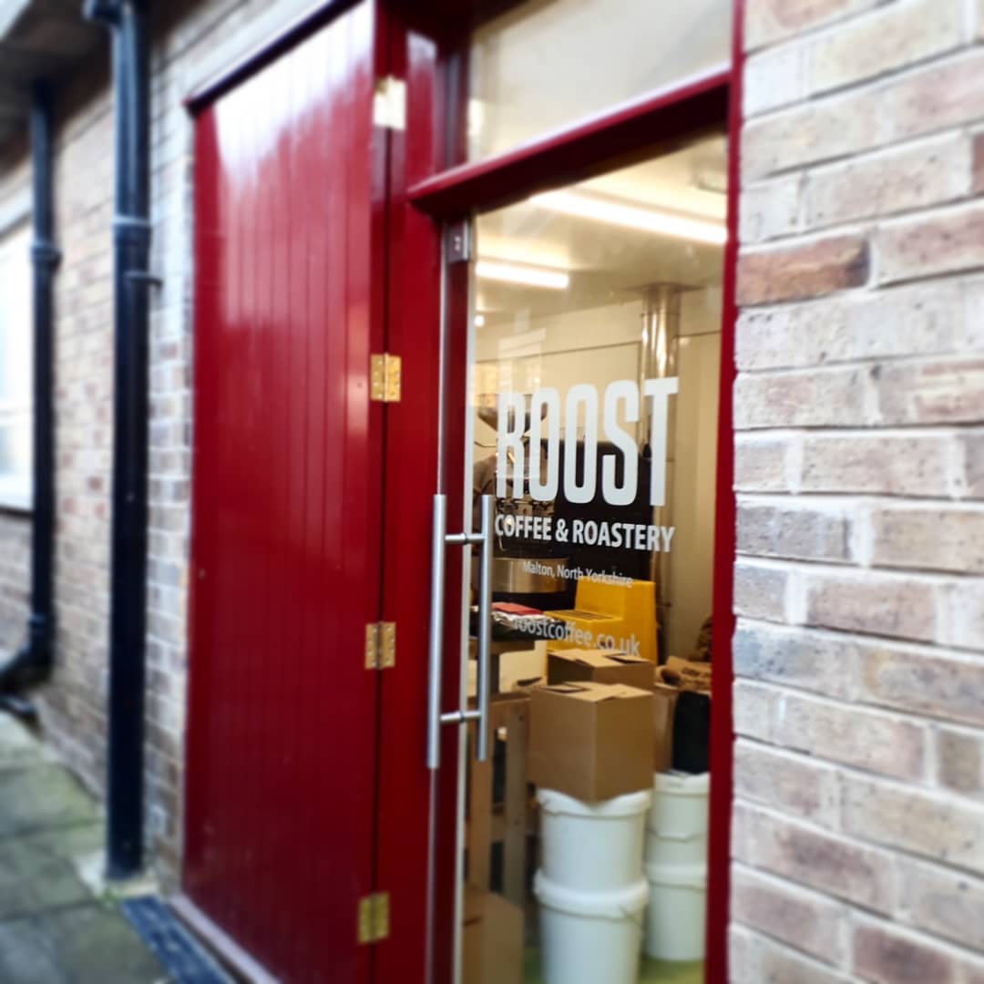 Roost_Coffee's tweet photo. Loving our new window vinyls at the new roastery, thanks Steve. #MannCreative #branding #roostcoffee #visitmalton #vinyls #coffeelovers #marketstreet https://t.co/cA4Nfaw2Ay