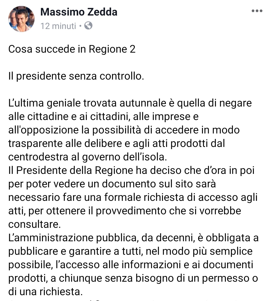massimozedda's tweet photo. In #Sardegna il presidente senza controllo.
Cosa succede in Regione/2
#attentialvoto https://t.co/hCYwNWHTgj