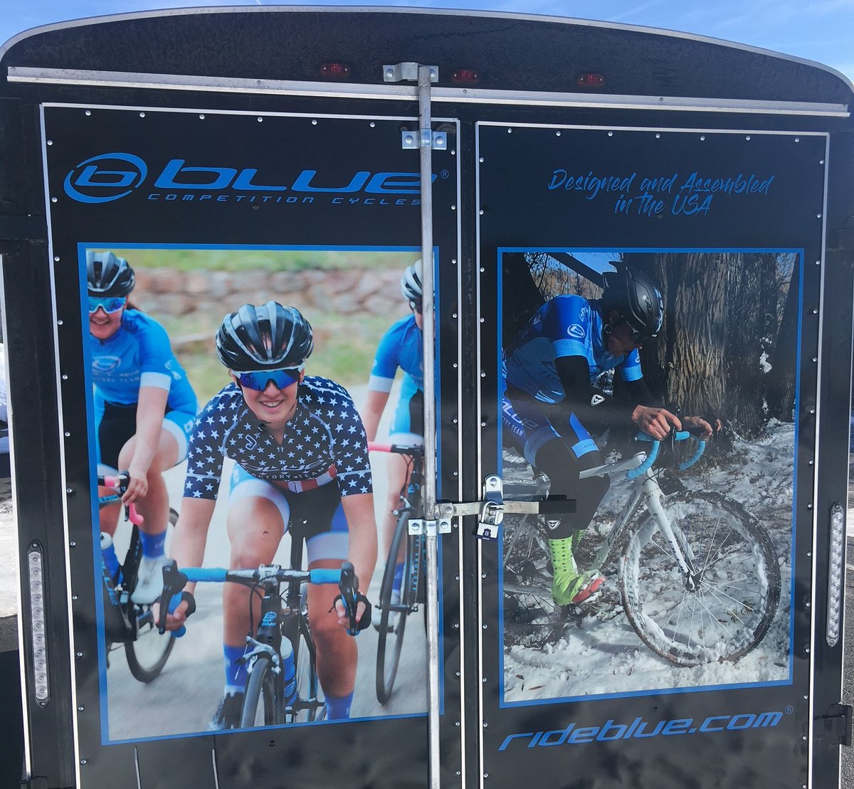 Check out the new BLUE trailer...Blue Factory Team will have it at Cyclocross Nationals in Lakewood WA next week so look for them out on the road.