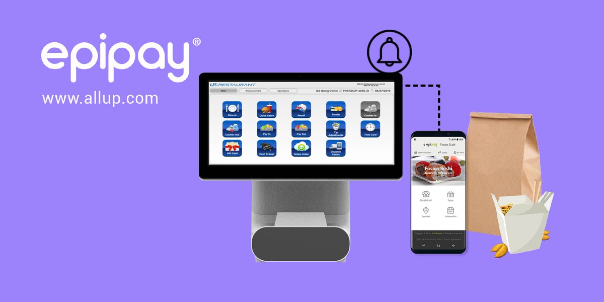 Ready to take your business to the next level? Our online ordering solution, epipay™, paired with AllUP™ Restaurant can help increase your reach and increase revenue. Visit allup.com to learn more! #allup #epipay #cafe #coffeeshop #sushi #onlineordering
