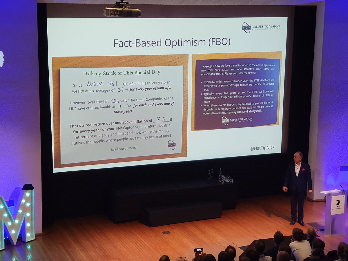 SeanBanksFP's tweet photo. Nice touch for client birthdays - a little reminder of the immense power of the market @nicklincoln #FactBasedOptimism #HUMconf 🙌 https://t.co/36j4J1kvbI