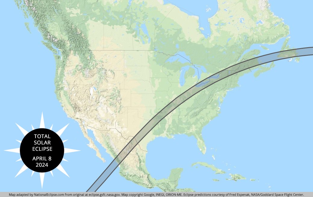 NationalEclipse's tweet photo. It's exactly 1,588 days until a TOTAL SOLAR ECLIPSE sweeps across Mexico, the U.S., and Canada. But who's counting...? https://t.co/oFjkZlh3Kv https://t.co/PUmiHA3xuj