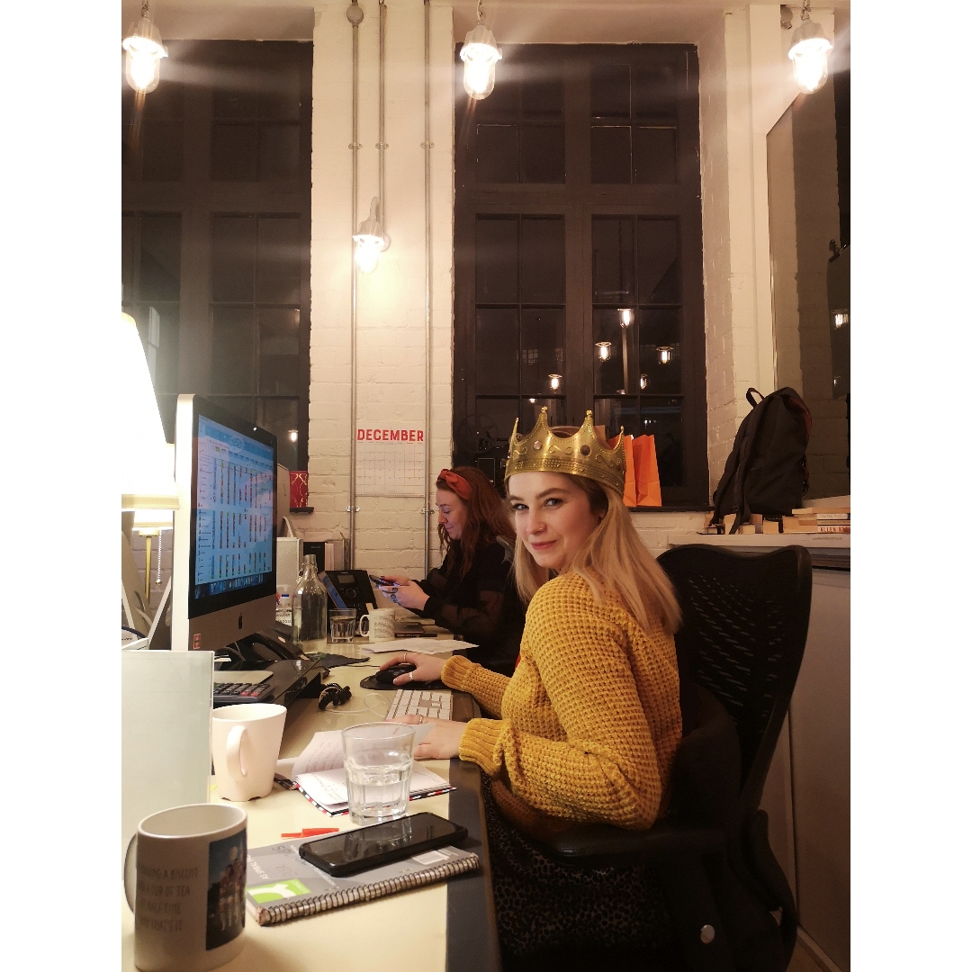splice_post's tweet photo. 👑 Meet Elsa, our lovely Post Production Assistant rocking it in the booking department! Go Queen E! #teamsplice #loveourteam https://t.co/GJb2k3fzeo