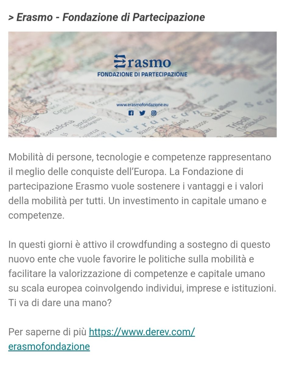 erasmo_europe's tweet photo. 👏Grazie da #Erasmo ai ragazzi di @StartupMessina per averci inserito nella loro #NewsLetter.
🌎In mezzo a tante realtà che crescono giorno dopo giorno, ci siamo anche noi. E questo è motivo di grande #Orgoglio.
👇Entrate nella nostra squadra con un clic
https://t.co/IzjR0PHxKc https://t.co/MIRHPK2PtU