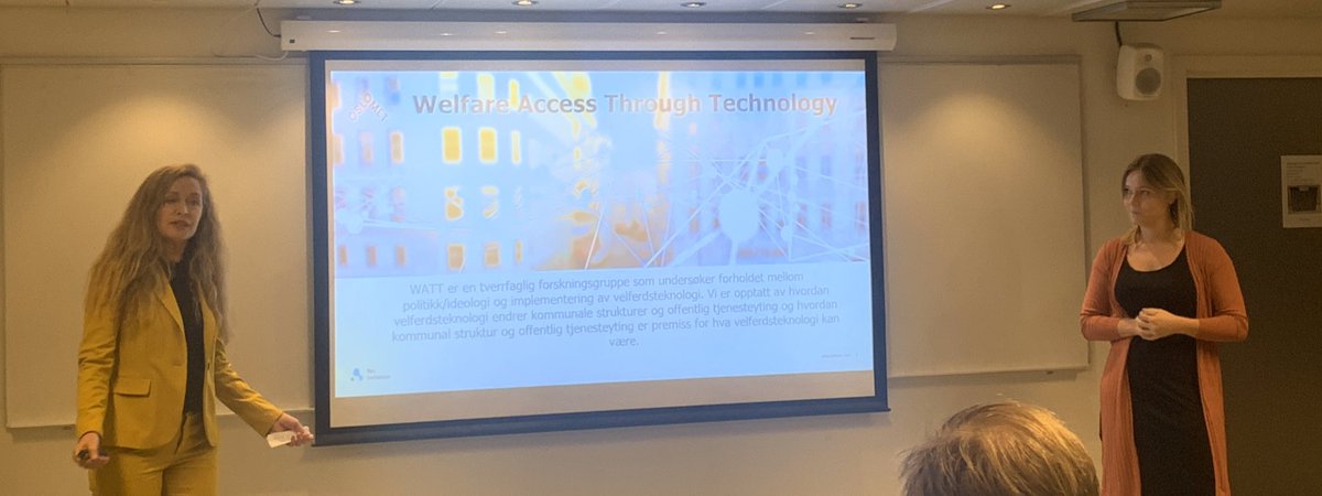 "Det er lett å komme på en ide. Ganske lett å realisere den. Og fryktelig vanskelig å finne ut av hvordan den passer i verden",
sier <a href="/kdolva/">Karen Dolva</a> fra @_noisolation. Hun er på <a href="/OsloMet/">OsloMet</a> sammen med Marit Haldar og snakker om forskningssamarbeidet Welfare Access Through Technology