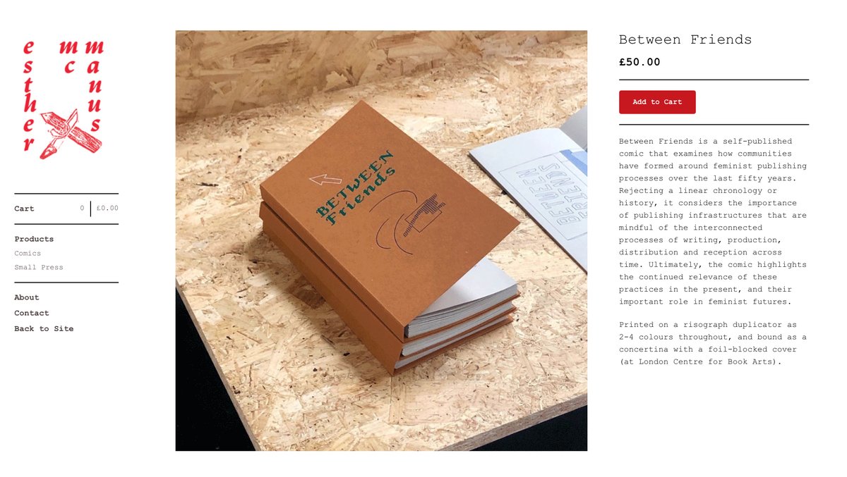 HEY fresh copies of Between Friends are back in the shop: esthermcmanus.bigcartel.com/product/betwee…
Order before 19th in the UK for pre-Xmas delivery and check this handy doc for international last posting dates: parcelforce.com/sites/default/…