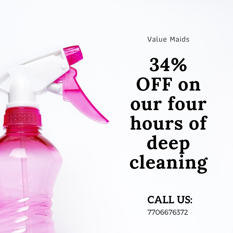 value_maids's tweet photo. We offer 34% OFF on our four hours of #deepcleaning service with two cleaners. 220+ customers have already bought the offer. For detailed information about our services visit: https://t.co/iKRXKm7V8M

#homecleaningservices https://t.co/8T1vVdLtTy