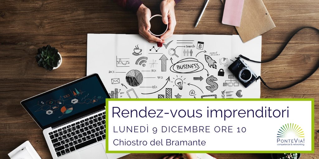 🚀 Sei un imprenditore e vuoi fare un bilancio del tuo 2019? Hai delle idee e vorresti avviare il tuo business nel 2020? 
📣Partecipa al prossimo rendez-vous degli imprenditori PonteVia! 
🤩 Sei interessato? Manda un messaggio a Catherine Turcaud (catherine.turcaud@outlook.com)!