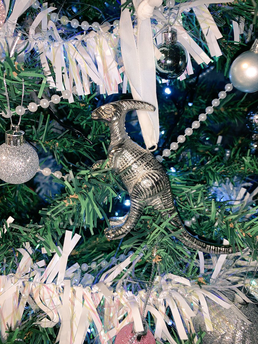 lyndsay_close's tweet photo. Possibly the BEST Christmas decoration...ever! 🎄🦖 https://t.co/gwjRTLQwYA