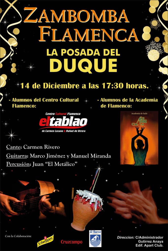 MillaAcademia's tweet photo. Es un placer para la Academia haber recibido esta invitación de #LaPosadadelDuque para su Zambomba Famenca.
Echaremos un ratito de arte.
¡Gracias!. https://t.co/fx2TMATX7X