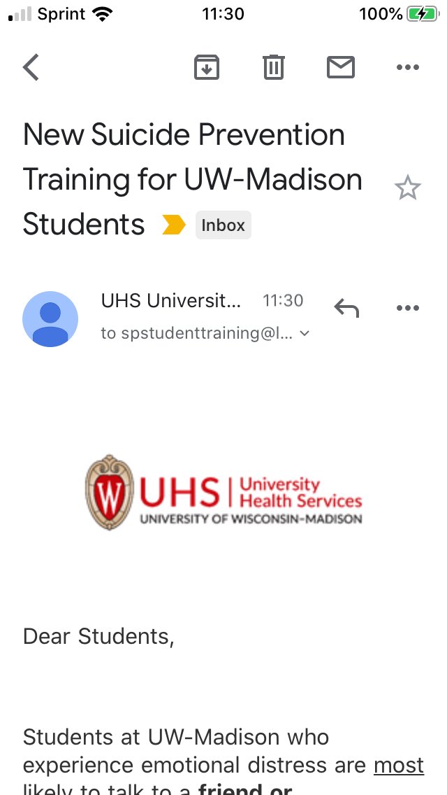 TAA_Madison's tweet photo. .@UWMadison has the audacity, as it lets an abusive prof whose grad student committed suicide to return to work, to email students about bystander intervention training.

UW, want to know what real action on this issue would look like? We'll show you tomorrow. #ActionNotPromises https://t.co/Iw1bTUiRy1