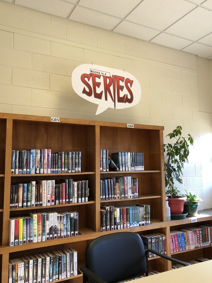 mrssextonreads's tweet image. Yay! My new sign for our series wall is up, thanks to Ms. Leckemby! ❤️🦀#librarysignage @crabber_ep @Innovate_HCS