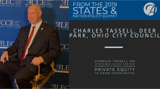 ALEC_states's tweet photo. Deer Park Councilman @CharlesTassell joined ALECTV at #ALECinAZ to discuss how to leverage Opportunity Zones, Accessible housing and how shared services can benefit municipalities. #ALECideas @ACCExchange 
Check it out here: https://t.co/DrXNS4FrVr https://t.co/if72EiKVPD