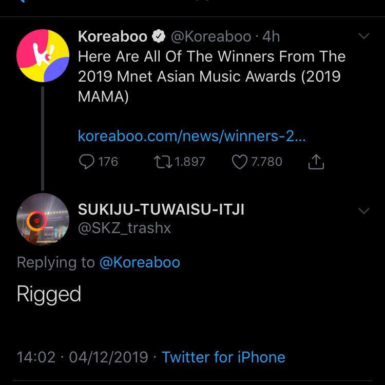 buteracypher's tweet photo. Not at Koreaboo replying to some random post of an army defending bts’ win but ignore all of this under bts’ article.. trash https://t.co/W75uXaMqcw