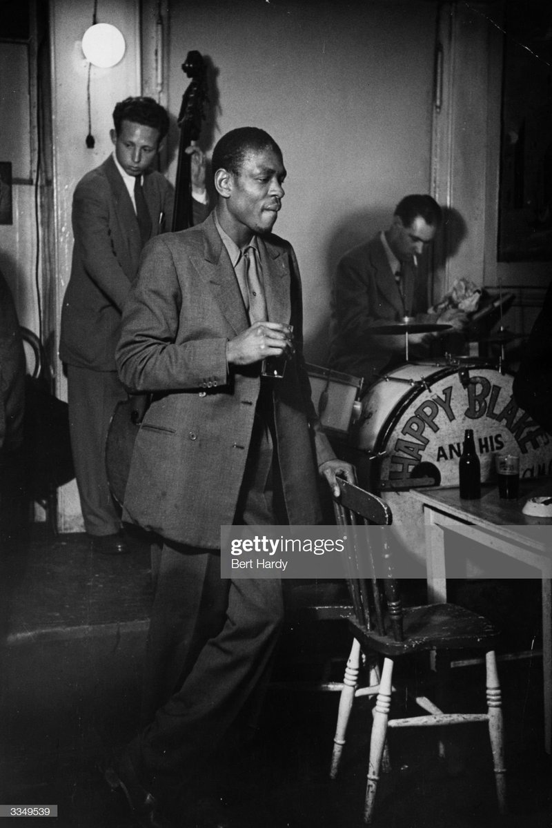 I can't believe it's not Blue Note..A scene inside the Trade Winds club in London, 1949.Photo by Bert Hardy/