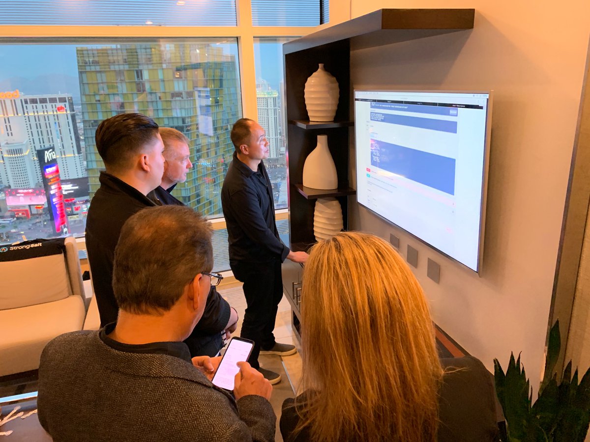 getstrongsalt's tweet photo. Ed Yu shares a first look of the StrongSalt Privacy API with Startup Suite guests inside the SPJ GTM Sky Suites at Aria Resort last night.

#AWSreinvent2019 #awsreinvent #encryption #API #privacy #dataprivacy https://t.co/kknwujF3NN
