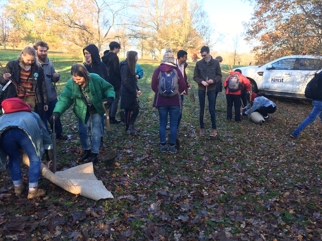 UniKentGrounds's tweet photo. Thanks to some amazing volunteers, ECS soc and @UniKentSustain we now have 50 new trees on campus as part of our #climatefightback https://t.co/gq4jsEEe37