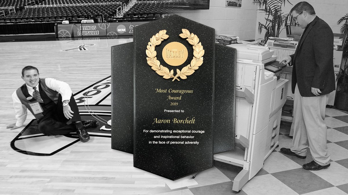 The Valley mourns the loss of a true friend to all. 

Long-time Missouri Valley Conference volunteer Aaron Borchelt passed away yesterday after losing his battle with ALS.

Our condolences go out to Aaron's family and all who had the privilege of knowing him.