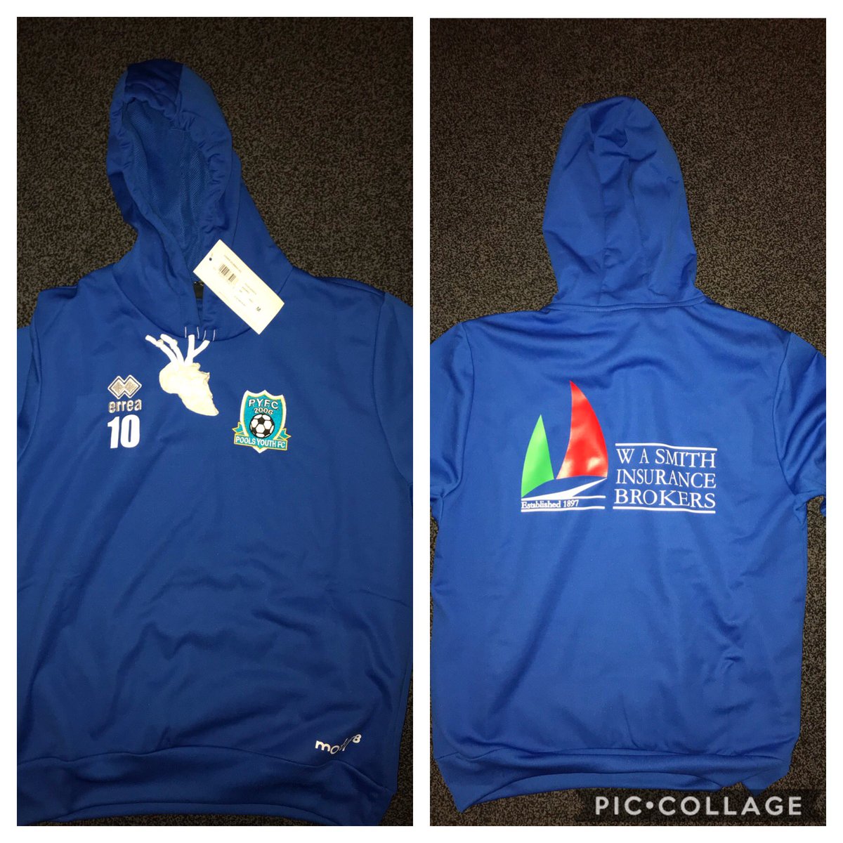 pyfc_seniors's tweet photo. Over the moon with our new hoodies for the lads massive thank you to @wasmithuk for the sponsor and @Motif8ltd they look quality UTPY 🔵⚪️ https://t.co/c3w3tQDD2Z
