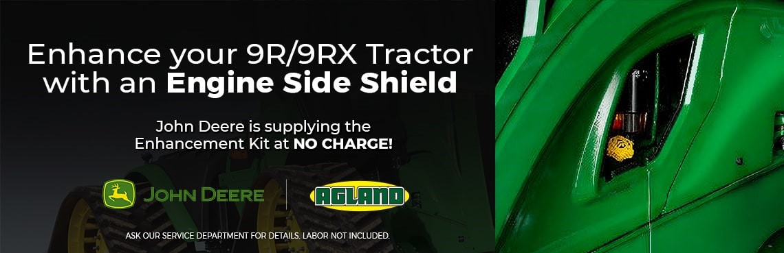 HorizonAgTurf's tweet photo. Do you own a 9R/9RX?  John Deere is supplying an Engine Side Shield kit no charge! (Labor not included)  Ask our service department today how you can get one! #enhancement #9R/9RX #tractor #farming https://t.co/fpuWW4jy24 https://t.co/1pbbksaLTg