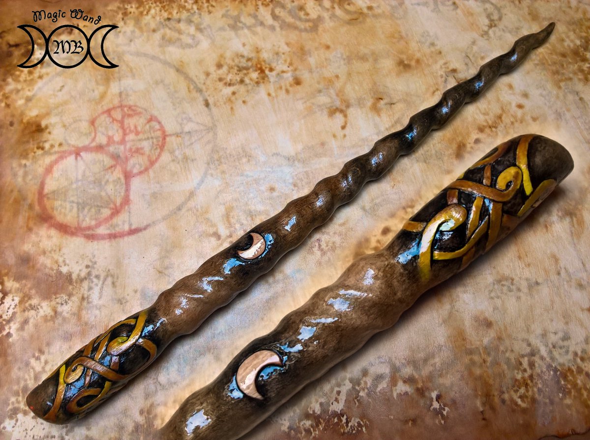 Bacchettemagichemb Beech Wood Magic Wand Celtic Moon Viking T Co Ywea1qu2m5 Wicca Witch Strega Pagan Spell Divination Wood Witchcraft Magic Druid Wiccan Wizard Magia Cosplay Baguettemagique Zauberstab