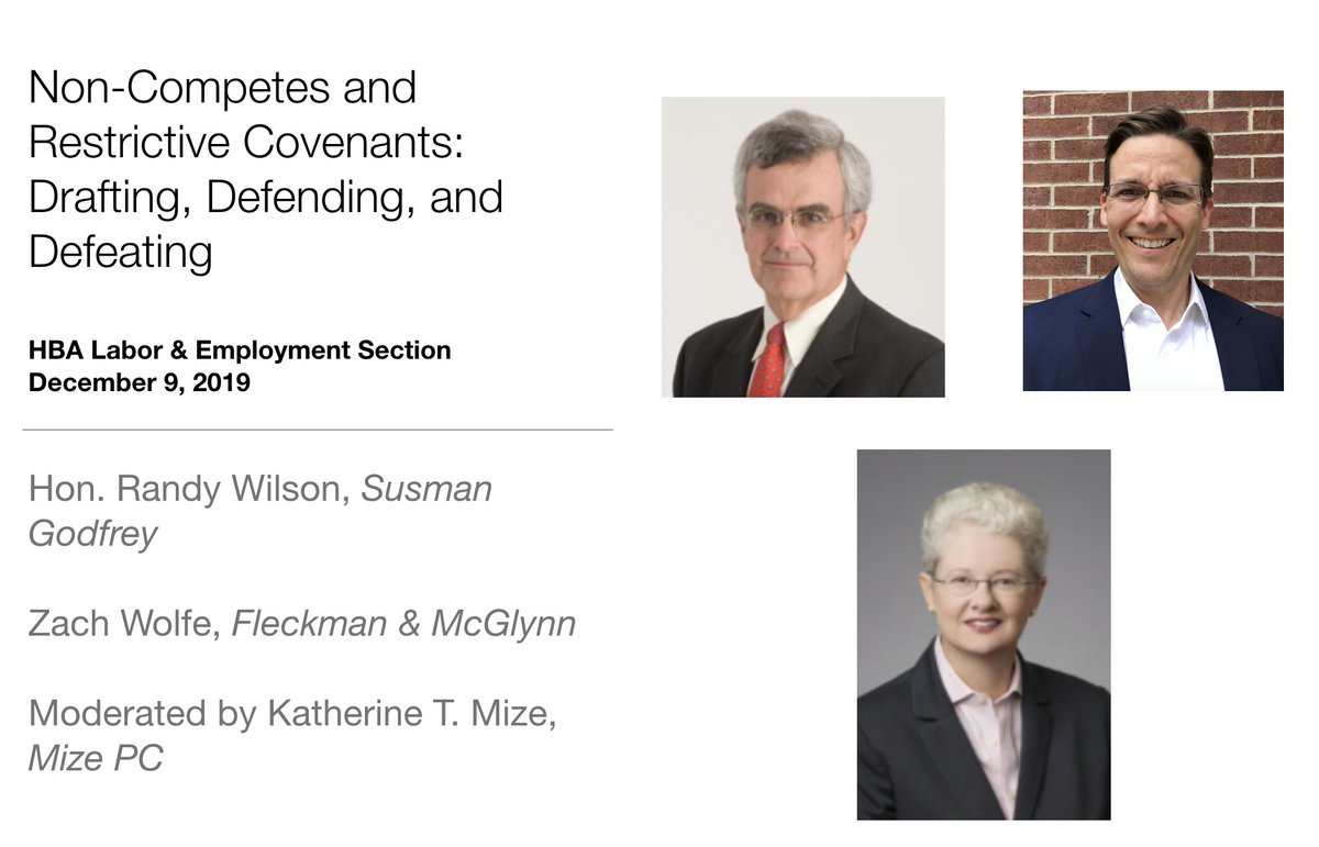 zachwolfelaw's tweet photo. Houston lawyers, don't miss this December 9 CLE with great practical tips on non-compete cases, including the crucial judicial perspective!

Register here: https://t.co/dr1T63B1e9

#NonCompetes #NonCompeteLitigation https://t.co/P8Nfen0T0o