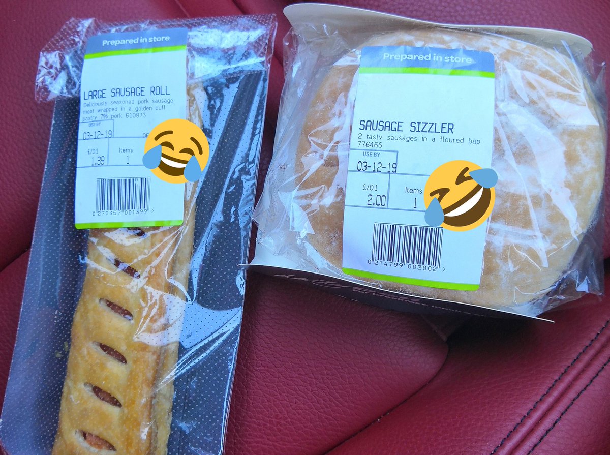 When your customer is a Southerner and asks a Northerner to pick him up a sausage roll for the meeting, you're not sure what he means so you pick up both to be on the safe side #happycustomer #sausageroll #sausagebarm