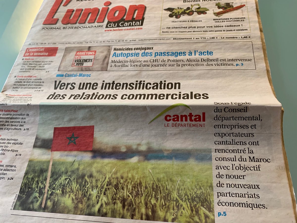 Quand le conseil dep cherche des marchés nouveaux pour le cantal ! ⁦<a href="/brunofaure/">Bruno Faure</a>⁩ ⁦<a href="/LunionduCantal/">L'union du Cantal</a>⁩ ⁦<a href="/GroupeSalers/">Groupe Salers Evolution</a>⁩ ⁦<a href="/JoelPiganiol/">piganiol joel</a>⁩