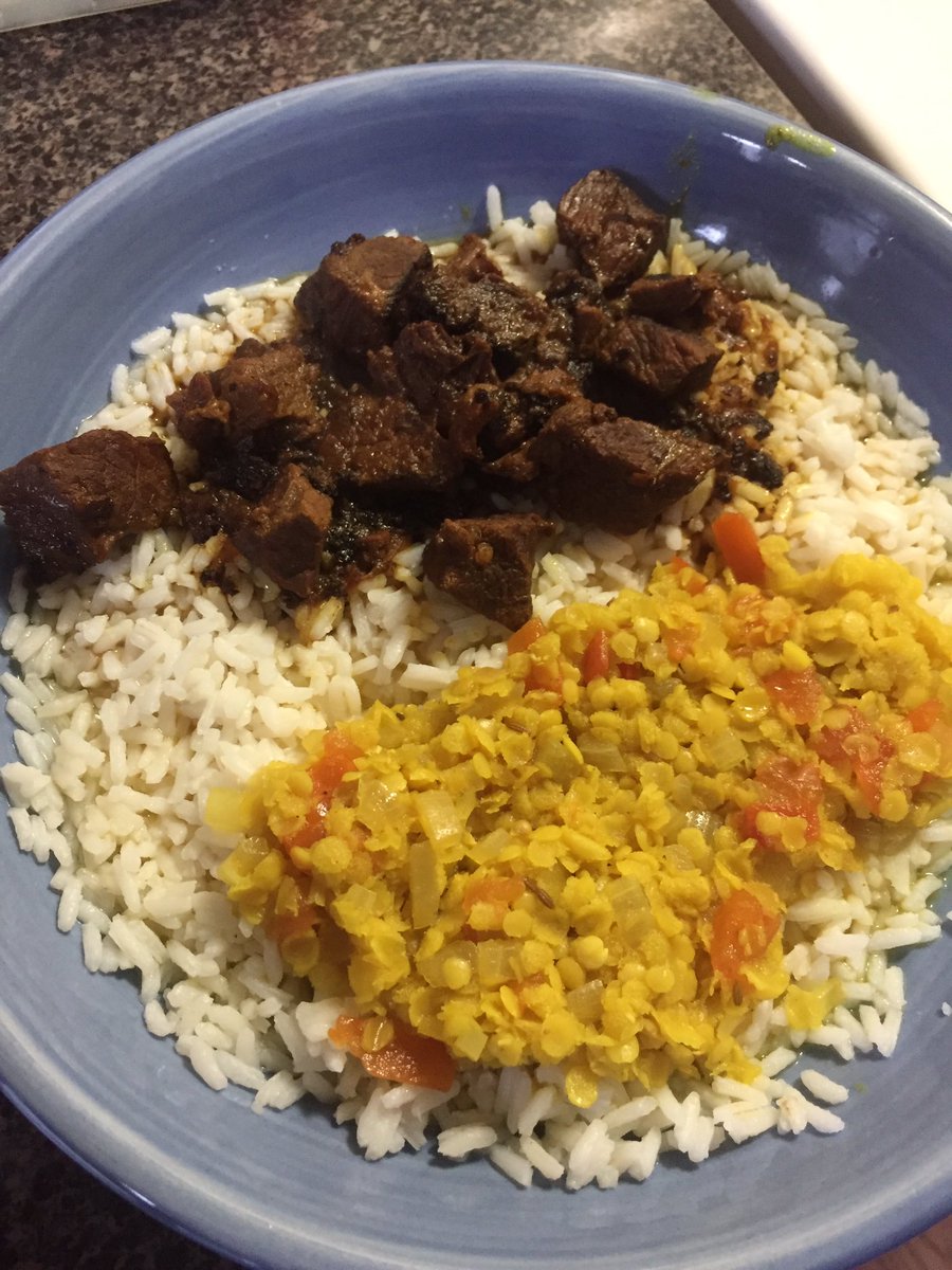 #curry beef #stew and #masoordal over #rice Camille @WindyCityGal65