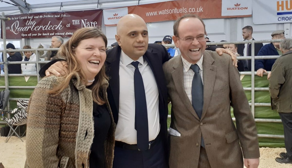 thisischerilyn's tweet photo. Fantastic day at #Truro’s 117th #primestock show. A vital slice of the countryside in the centre of town. HUGE thanks to @sajidjavid for being here and speaking to our hard working farmers about our positive future outside the EU. 🌟🐮🐷 https://t.co/0j8NTj3tzB