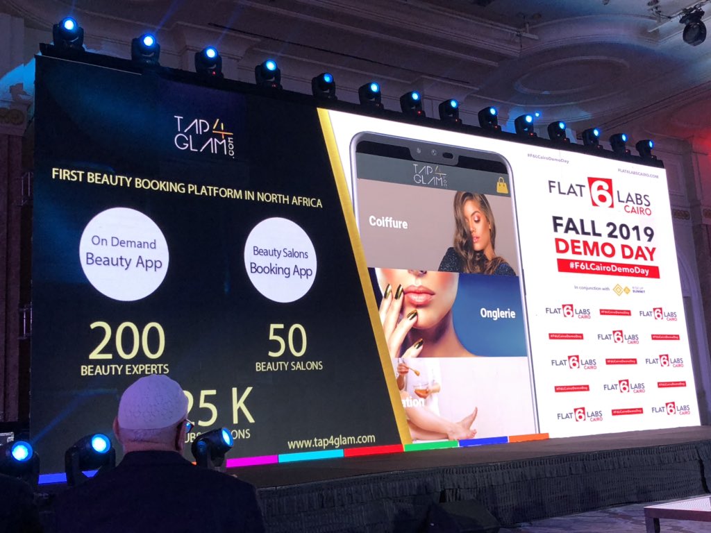 HusseinAttar's tweet photo. احدى شركات المتخرجة من @Flat6LabsTunis شركة #Tap4Glam حجز الصالونات في شمال أفريقيا #F6LCairoDemoDay https://t.co/hb9qNIlMLl