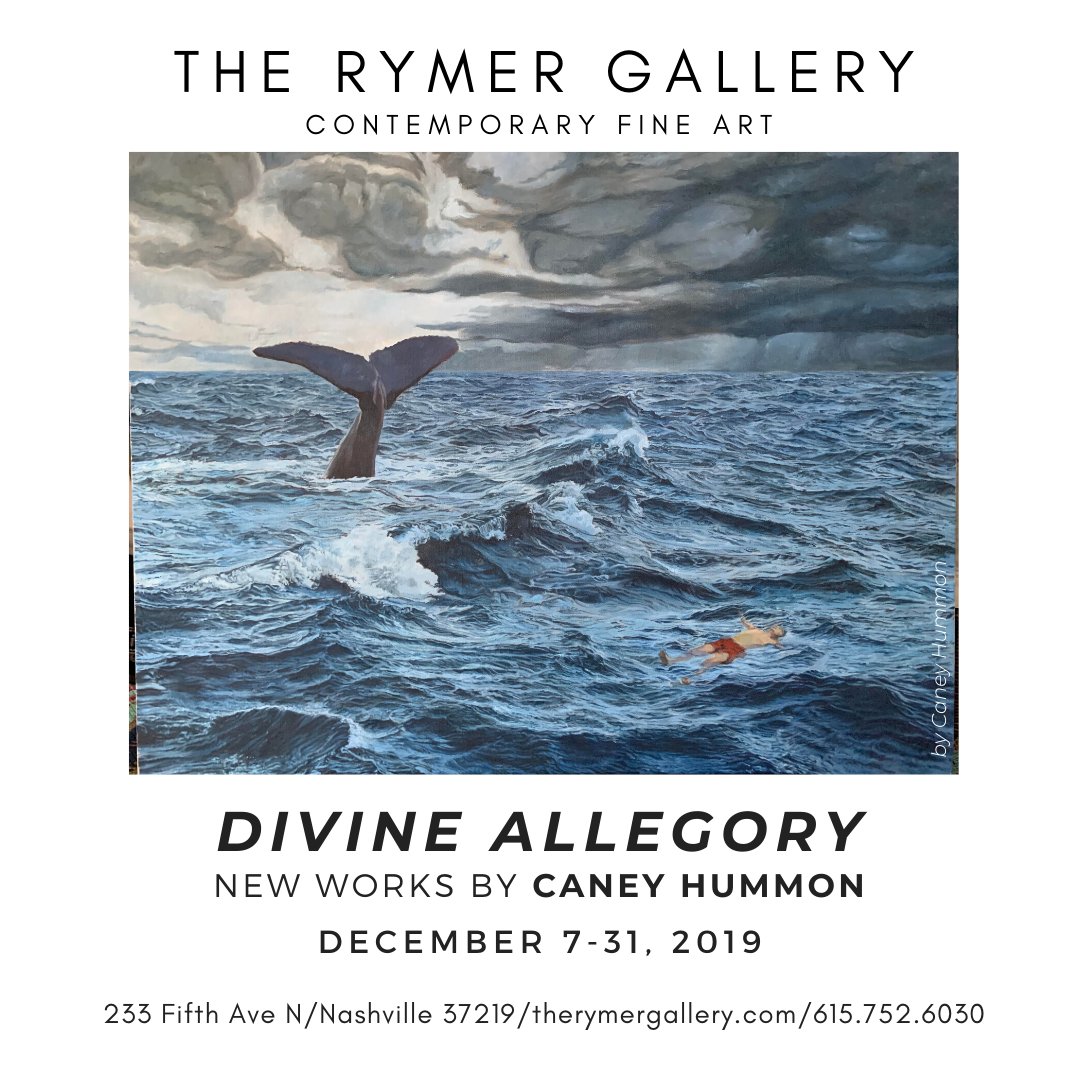 THIS SATURDAY (12/7): Join us 6-9pm @ #TheRymerGallery for #firstsaturdayartcrawl &amp; opening reception for DIVINE ALLEGORY, Caney Hummon's first Nashville exhibition.

(📷: Caney Hummon - “Jonah and the Whale”. Oil on canvas. 24 x 30 in.)

#fineart #collectart #artsnashville