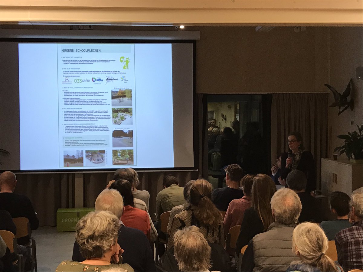 Leuke avond met uitleg over waar we staan met de Groenvisie. Ook <a href="/033GROEN/">033GROEN</a> doet haar bijdrage met o.a. Werkplaats Groene Schoolpleinen.
